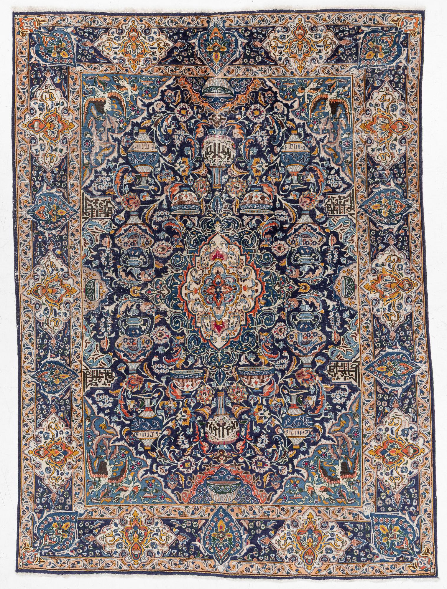 A Kashmar carpet, c. 335 x 242 cm.