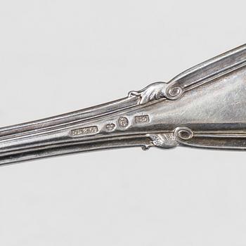 Bestickuppsättning, 25 delar, silver, modell "Greque", Lars Larsson & Co, Göteborg 1874.