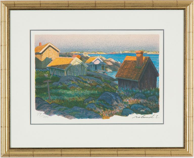 Roland Svensson, lithograph in colors, signed and numbered 49/350.