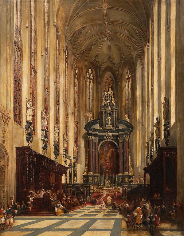 DAVID ROBERTS, in the manner of, oil on canvas.