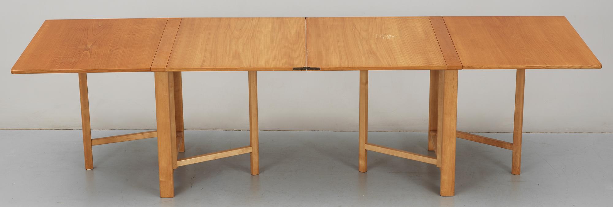 A Bruno Mathsson 'Maria' elm and birch gate-leg table. - Bukowskis
