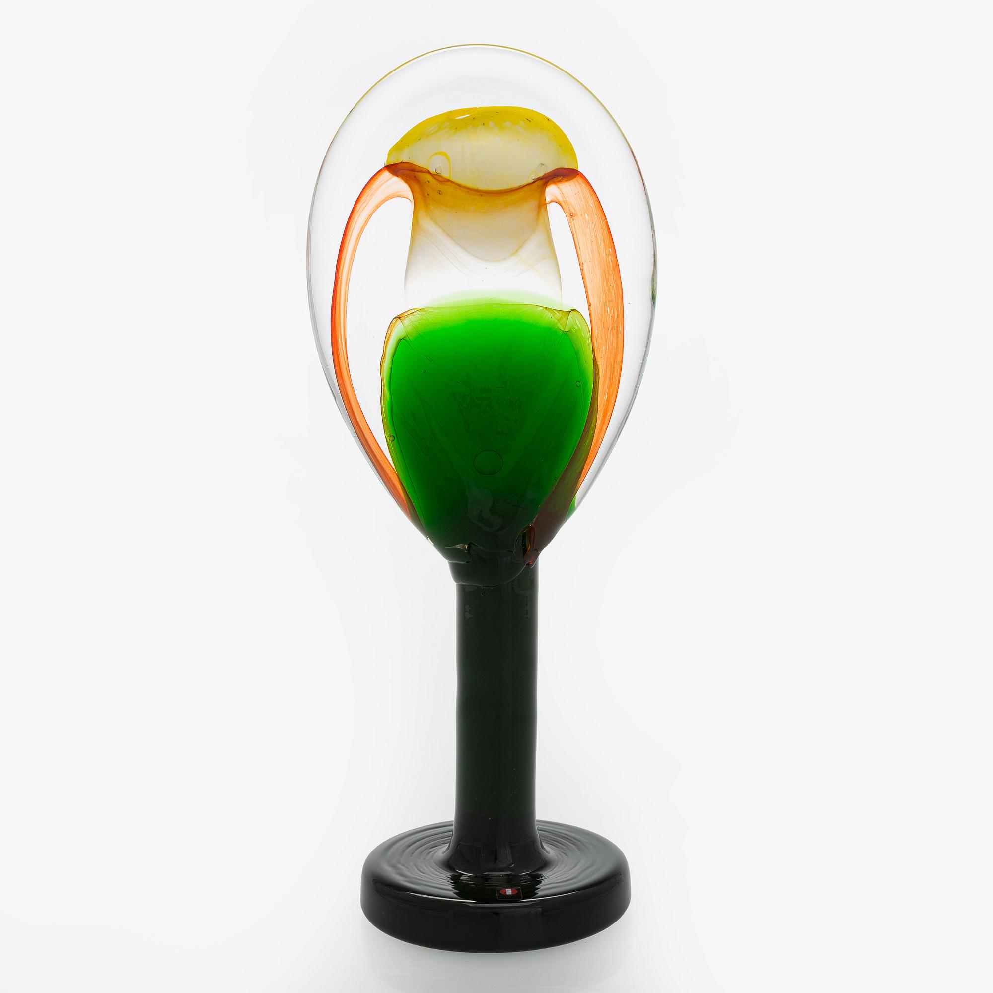 Oiva Toikka, lasiveistos, "Lollipop", signeerattu ja numeroitu O. Toikka IITTALA 2015, 2/50.