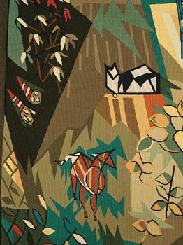 Lars Gynning, A Tapestry, "My Garden", flat weave, ca 193,5-195 x 145-146,5 cm, signed GYNNING MTP.