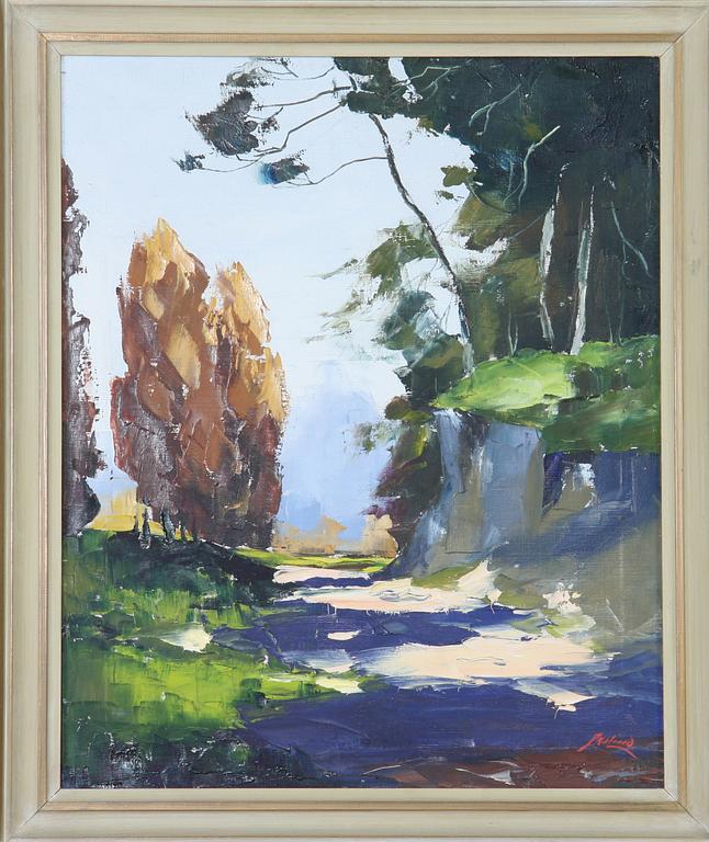 AXEL LIND, olja på duk, sign.