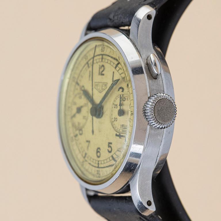 Heuer, "Monopusher", "Sector dial", ca 1935.