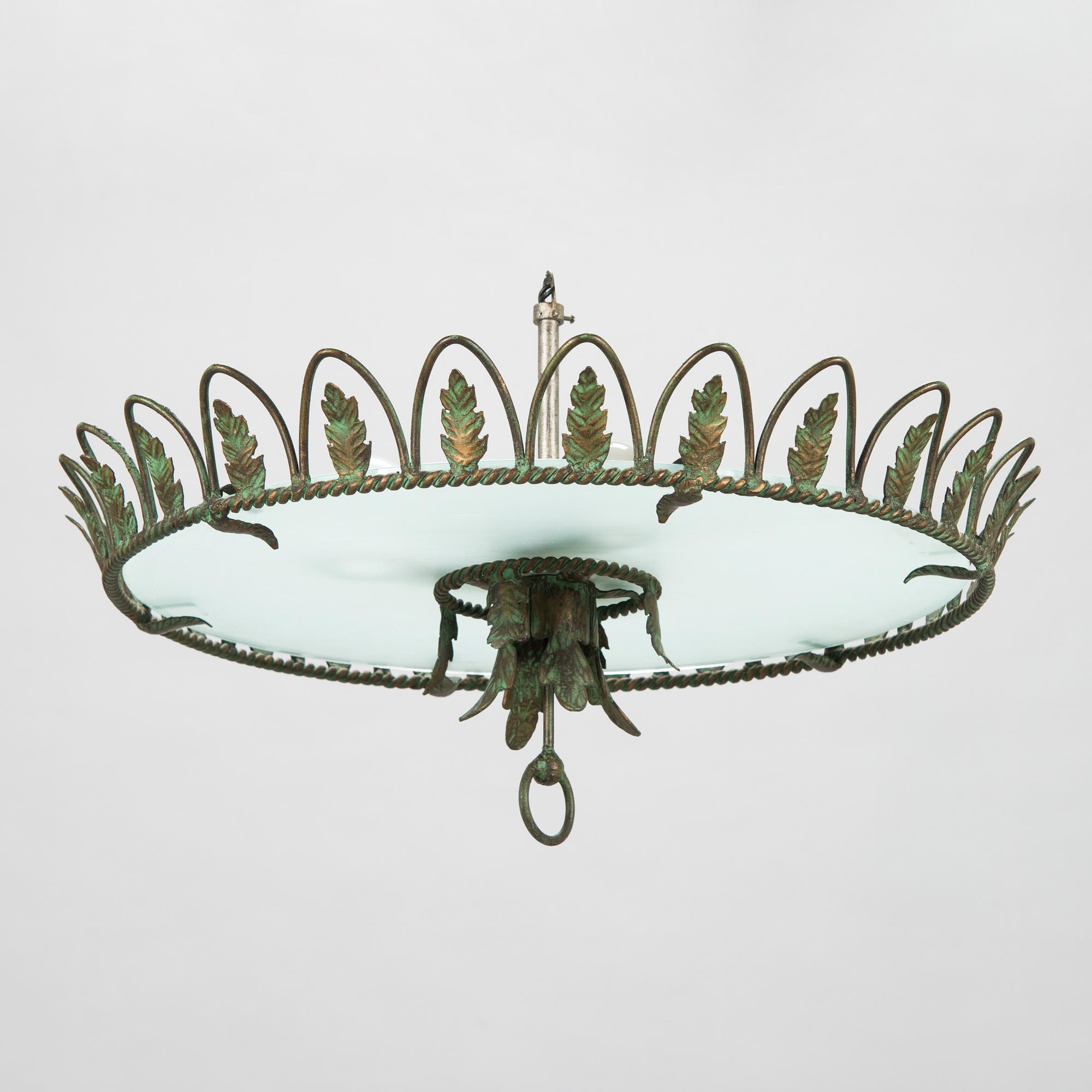 A 1920's ceoiling light.