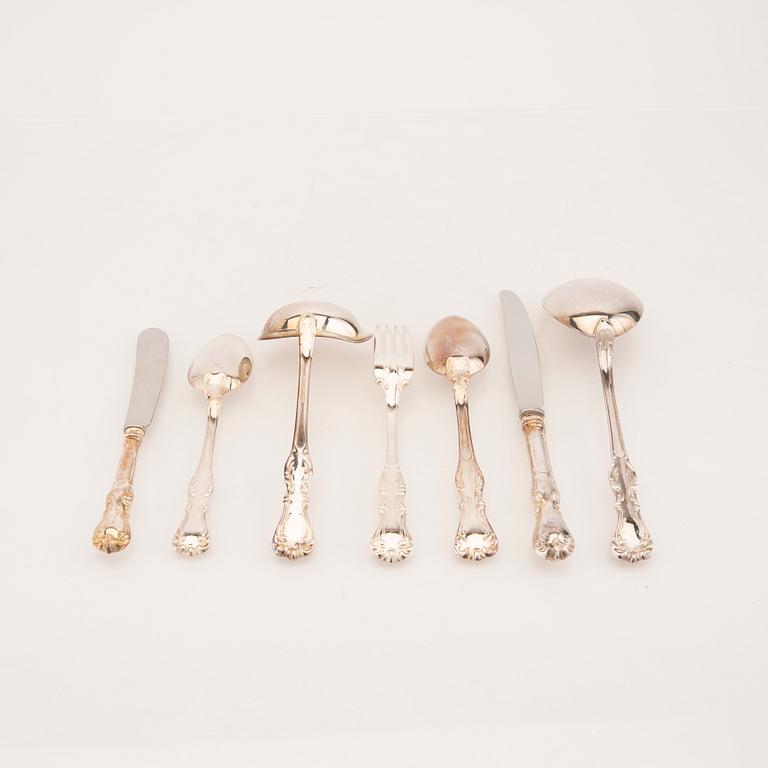 A Swedish 20th century 54-piece silver cutlery, model 'Prins Albert', mark of GAB 1980s, total weight 2911 grams.