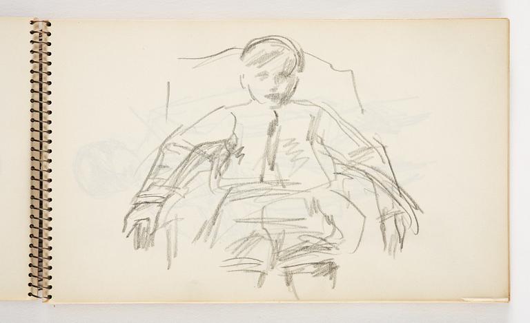 Lotte Laserstein, 3 skissböcker med blyertsteckningar.