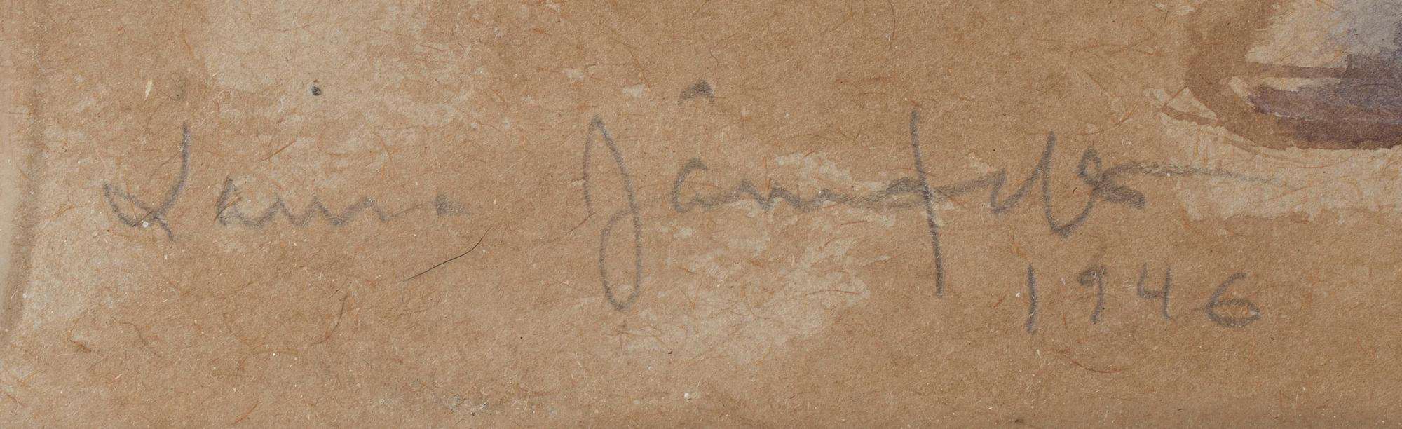 LAURA JÄRNEFELT, akvarell, signerad och daterad 1946.