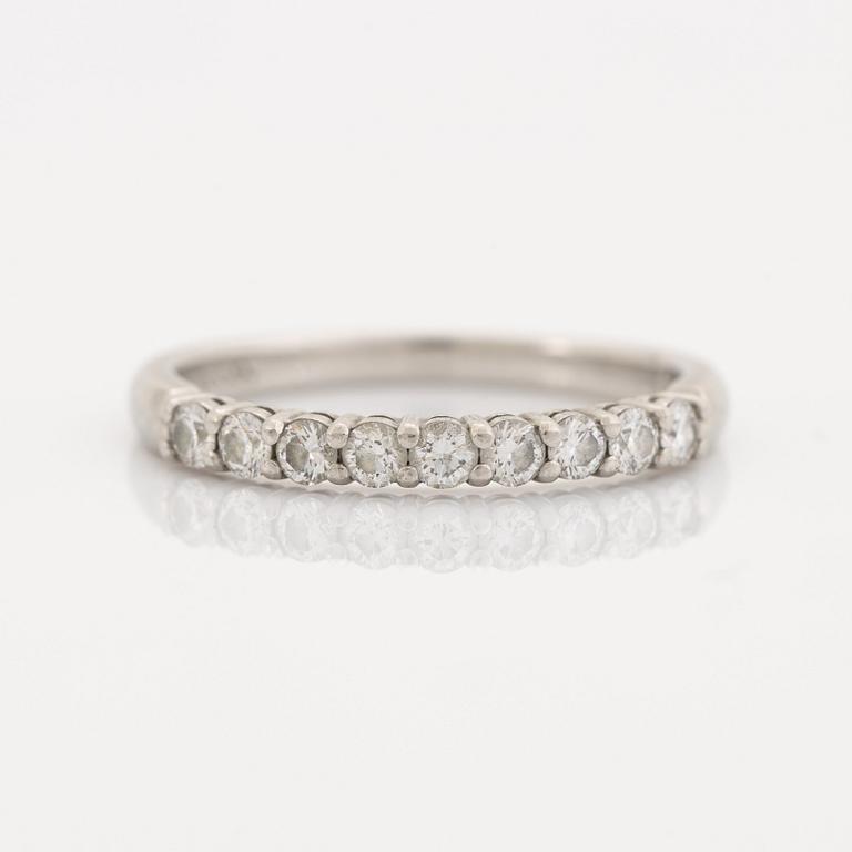 Tiffany & Co, Platinum and brilliant cut diamond ring.