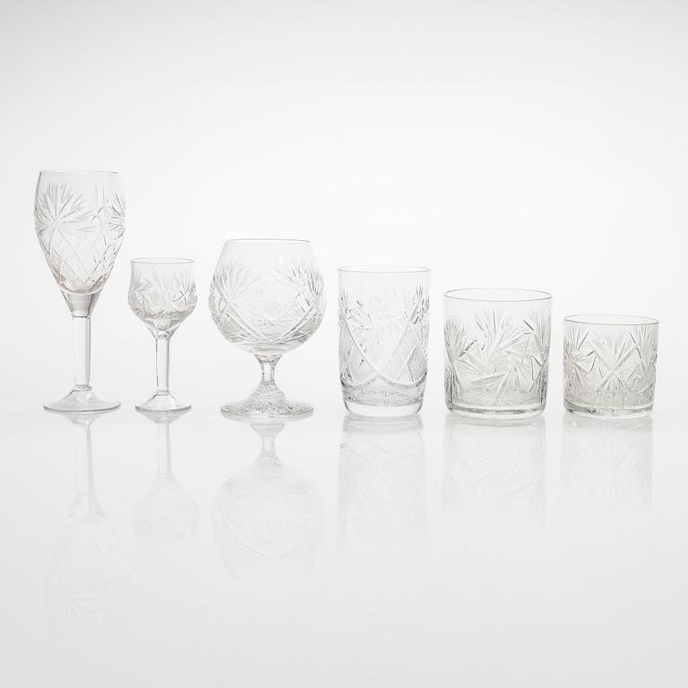 A 66-piece set of glassware, late 20th century.