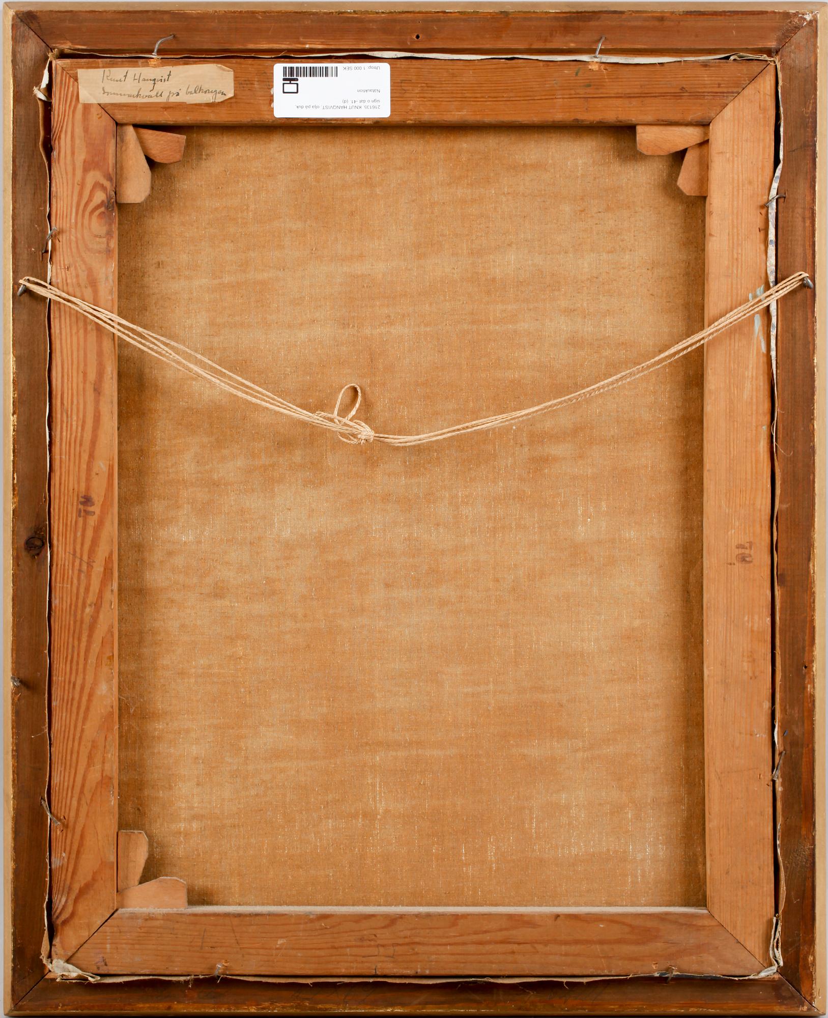 KNUT HANQVIST, olja på duk, sign o dat -41.