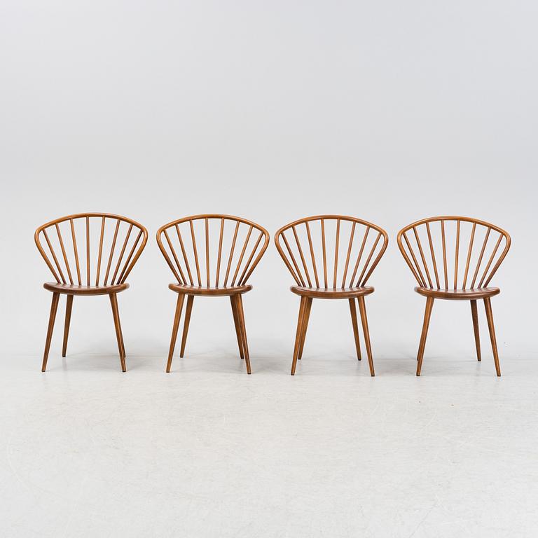 A set of four stained oak 'Miss Holly' chairs by Jonas Lindvall for Stolab, daterade 2019.