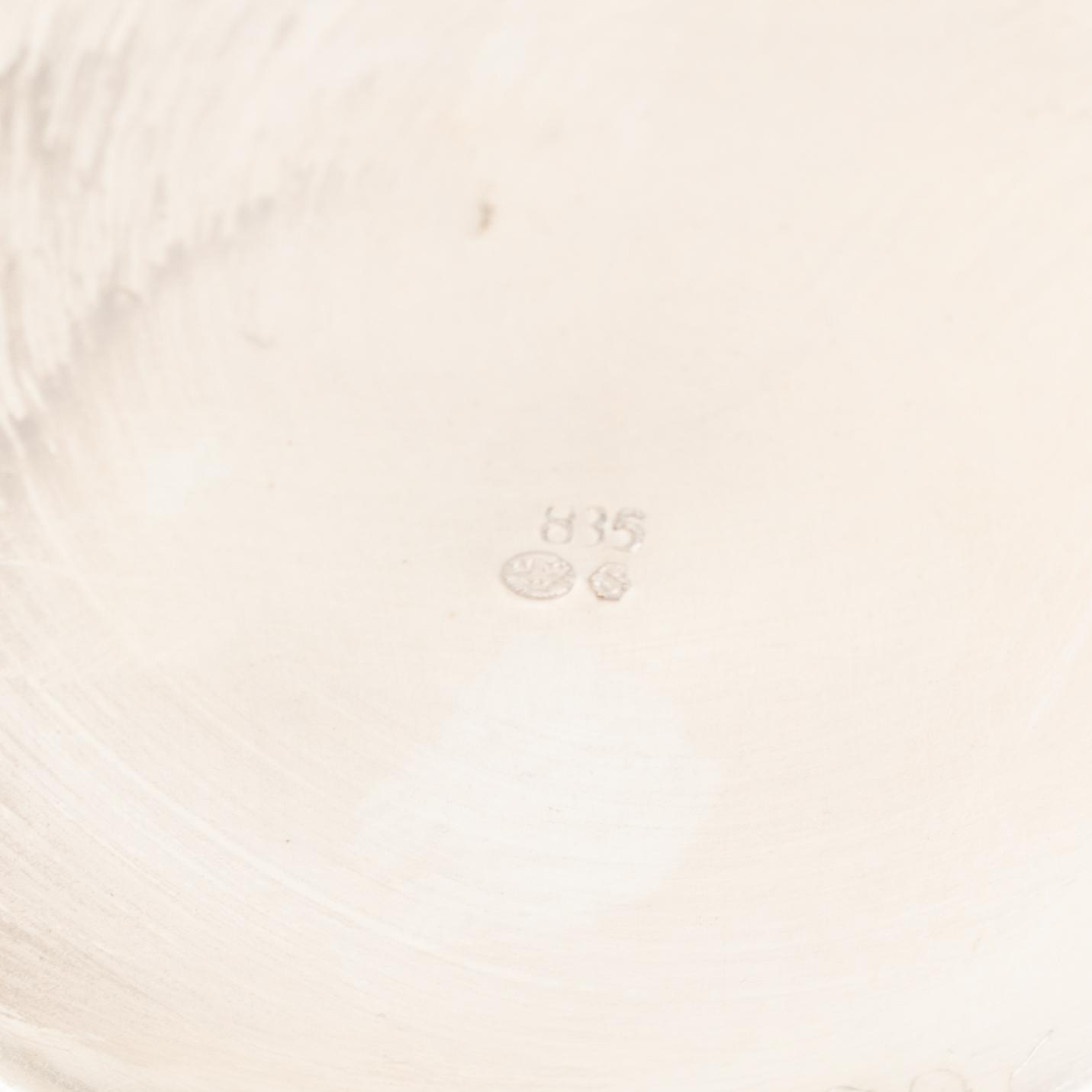 A silver bowl and a beaker, including Gustaf Janson, CG Hallberg, Stockholm 1957.