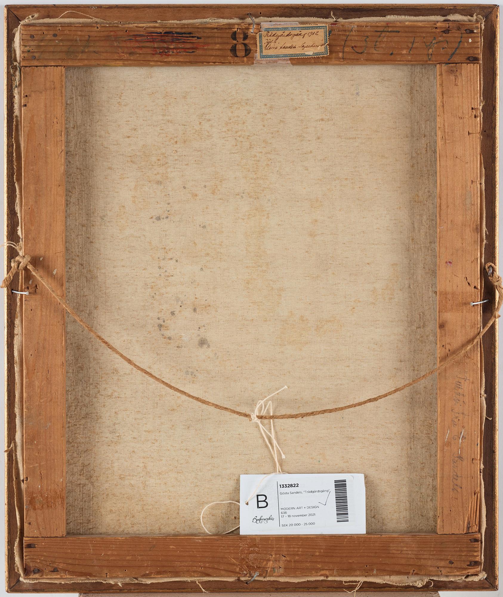 Gösta Sandels, "Trädgårdsgång".