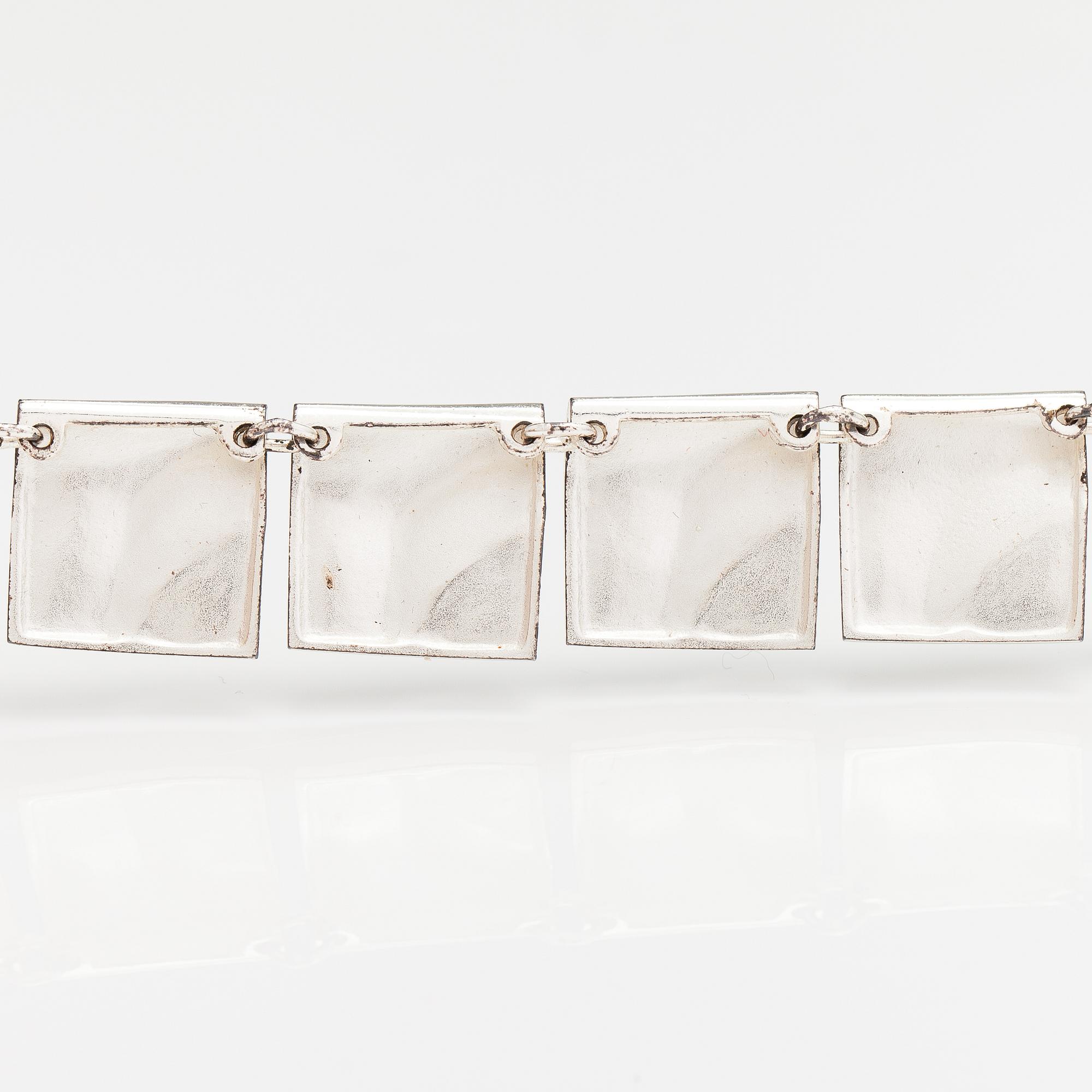 Björn Weckström, A sterling silver neckalce "Galactic peaks". Lapponia 1988.