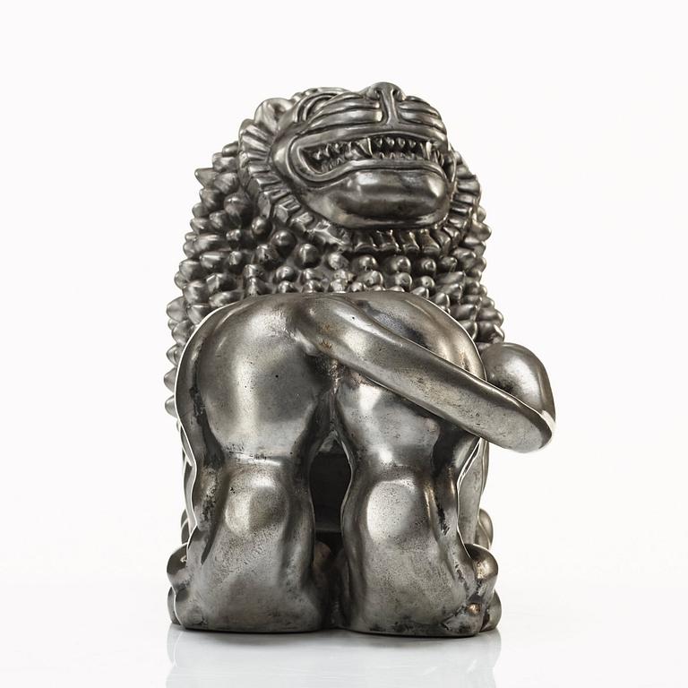 Anna Petrus, a pewter sculpture of a lion, Svenskt Tenn, Stockholm.