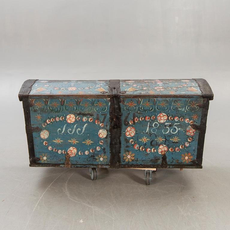 A Swedish painted coffin dated 1835.