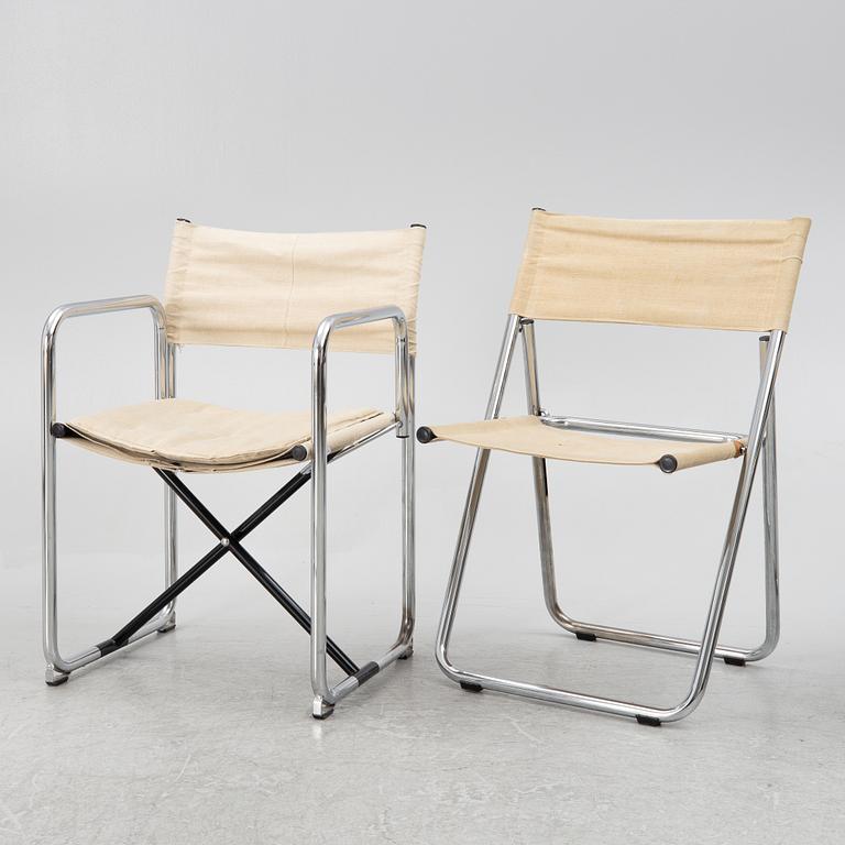 Börge Lindau & Bo Lindekrantz, five chairs, including "X75-2", Lammhults.