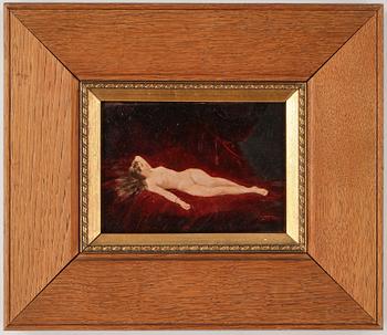 Bernhard Zickendraht · BERNHARD ZICKENDRAHT, olja på pannå, signerad och daterad 1894.