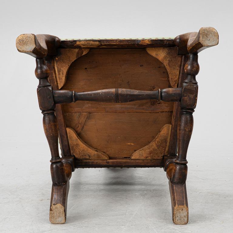 A pair of Swedish late Baroque chairs, Stockholm, mid 18th century,