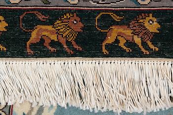 Rug, figural Tabriz, approx. 304 x 198 cm.