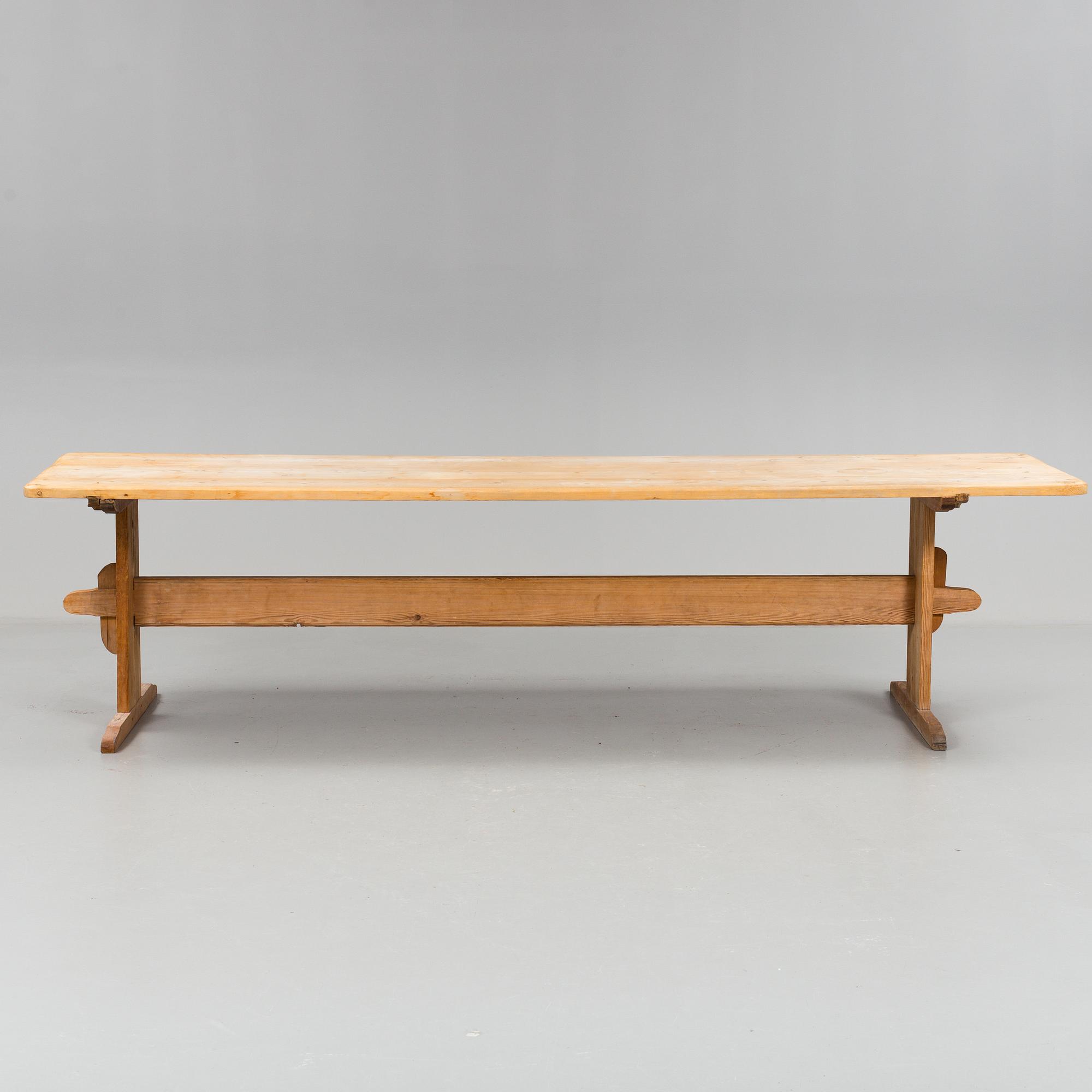 a Swedish pine table from around 1900.