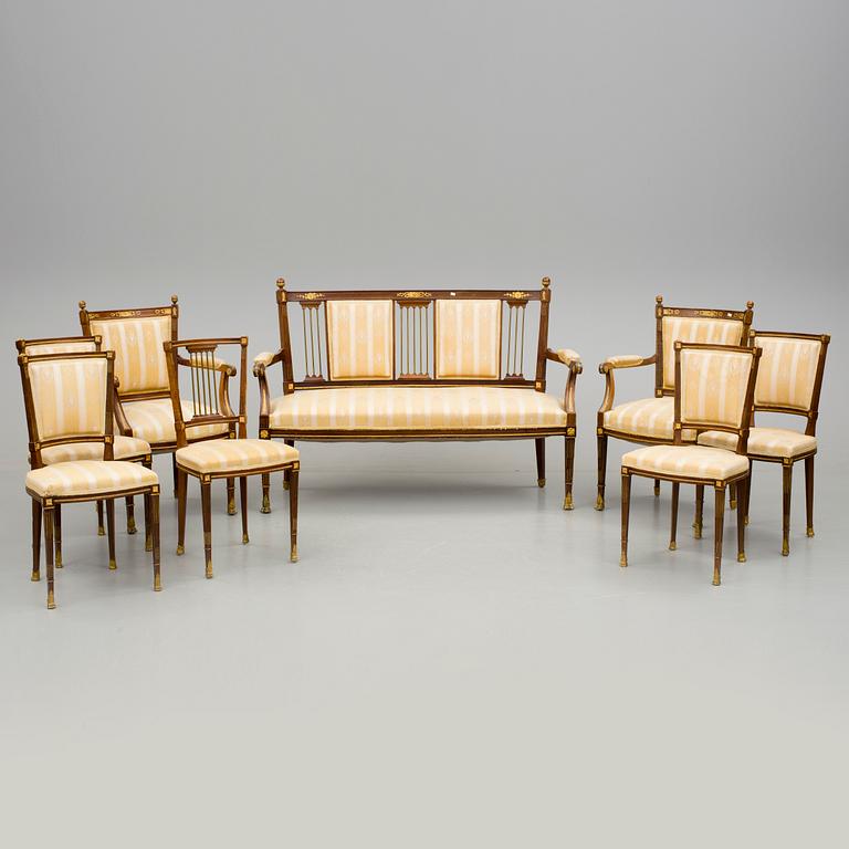 SALONGSGRUPP, 8 delar, empirstil, Ryssland, 1900-talets början.