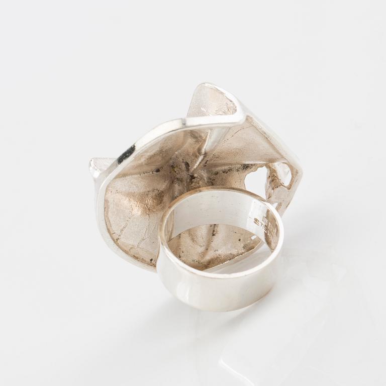 Björn Weckström, ring "Jaaras dröm", silver, Lapponia 1969.