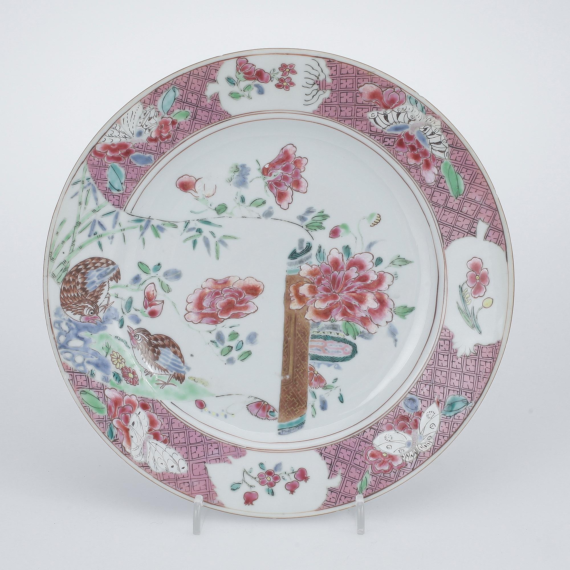 TALLRIKAR, 7 st, porslin, Qianlong, Kina 1700-tal.