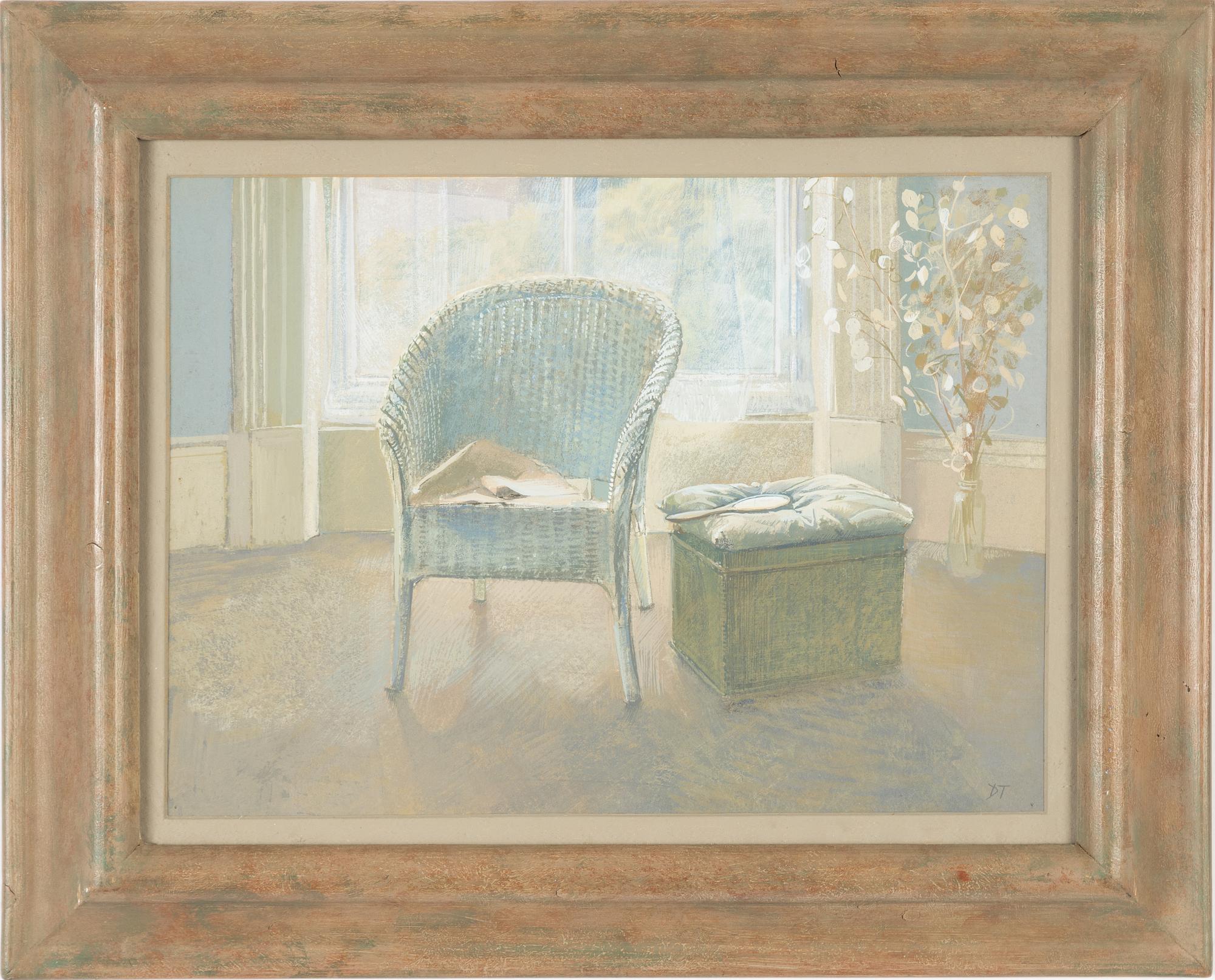 David Tindle, gouache on paper, signed verso.