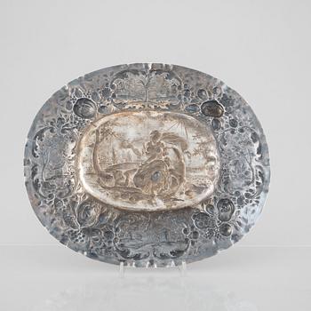 Magnus Myrman, presenterfat, silver, Norrköping (verksam 1706-1730).
