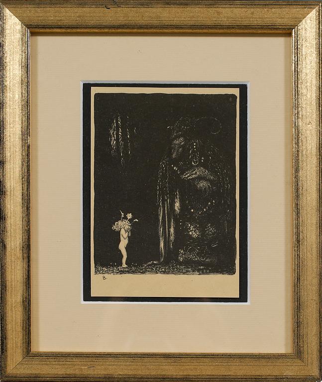 JOHN BAUER, litografi, osignerad.