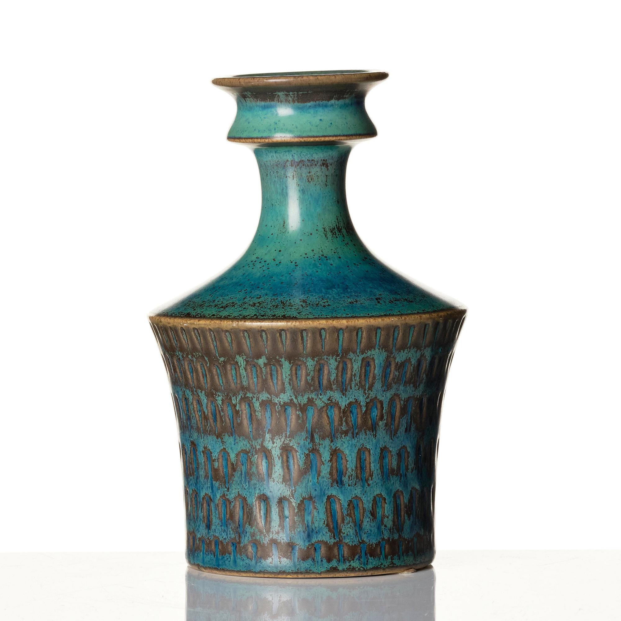 Stig Lindberg, a stoneware vase, Gustavsberg Studio, 1963.