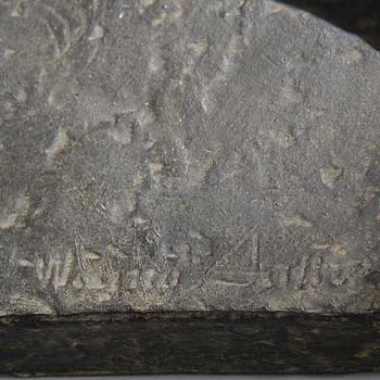 WÄINÖ AALTONEN, skulptur, "Paavo Nurmi", metallegering, 1950-tal.