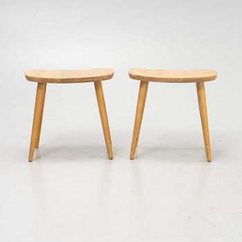 Yngve Ekström, a pair of 'Palle' stools, second half of the 20th Century.
