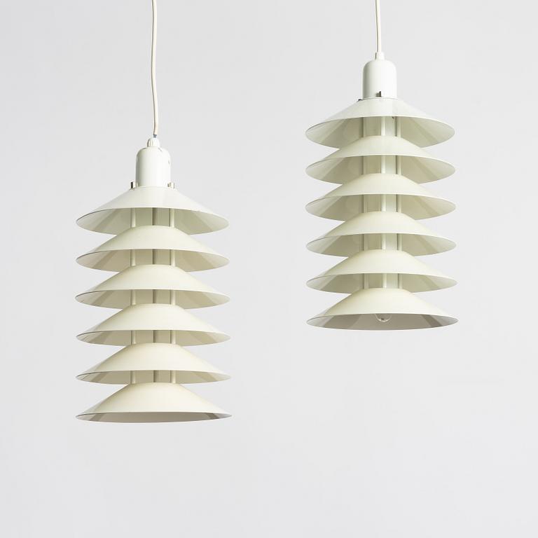 Jörgen Gammelgaard, taklampor, ett par, "Tip Top 6", Pandul 1960/70-tal.