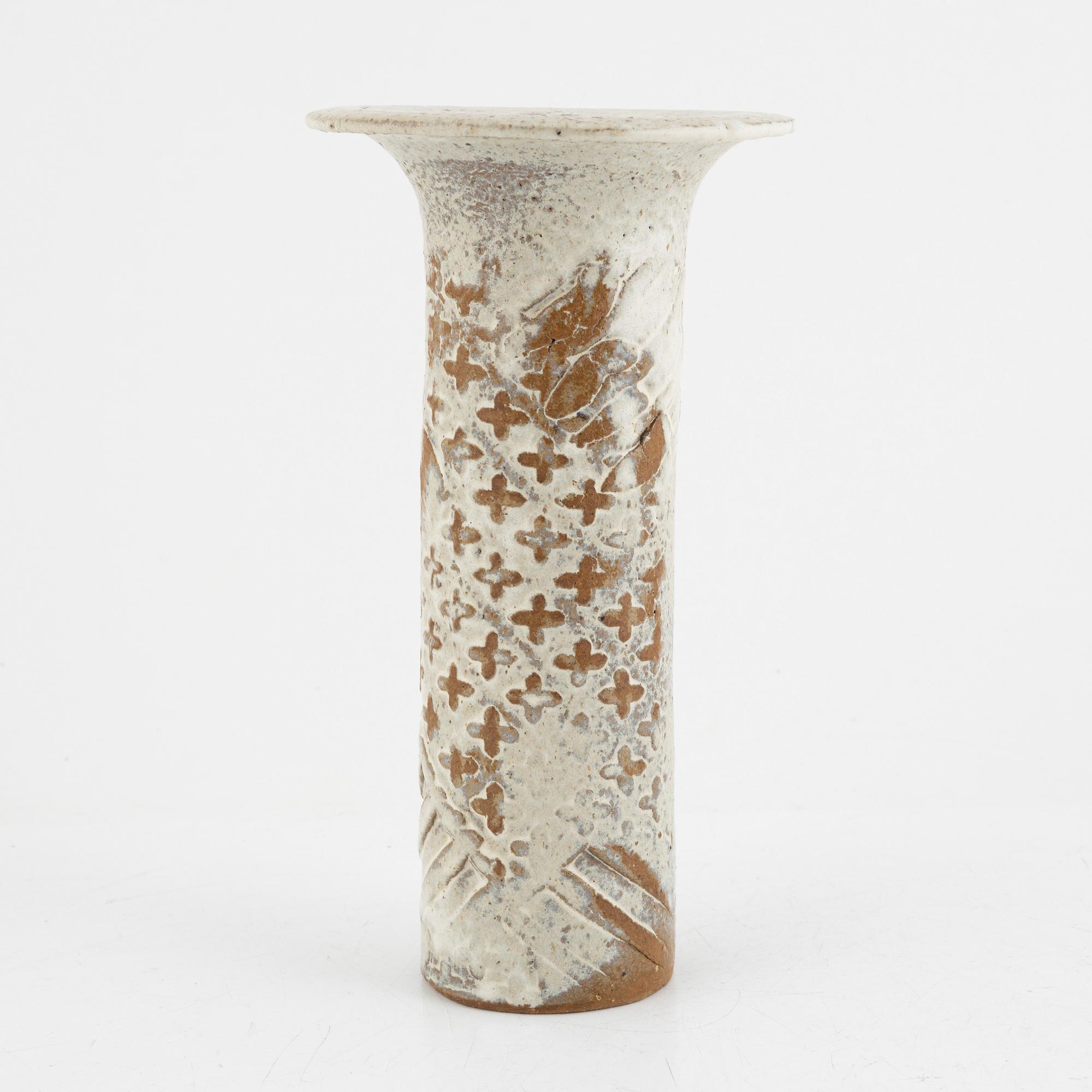 Lisa Larson, a unique stoneware vase, dated 1989.