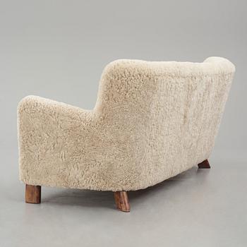 Fritz Hansen, soffa, modell "1669", Danmark 1940-tal.