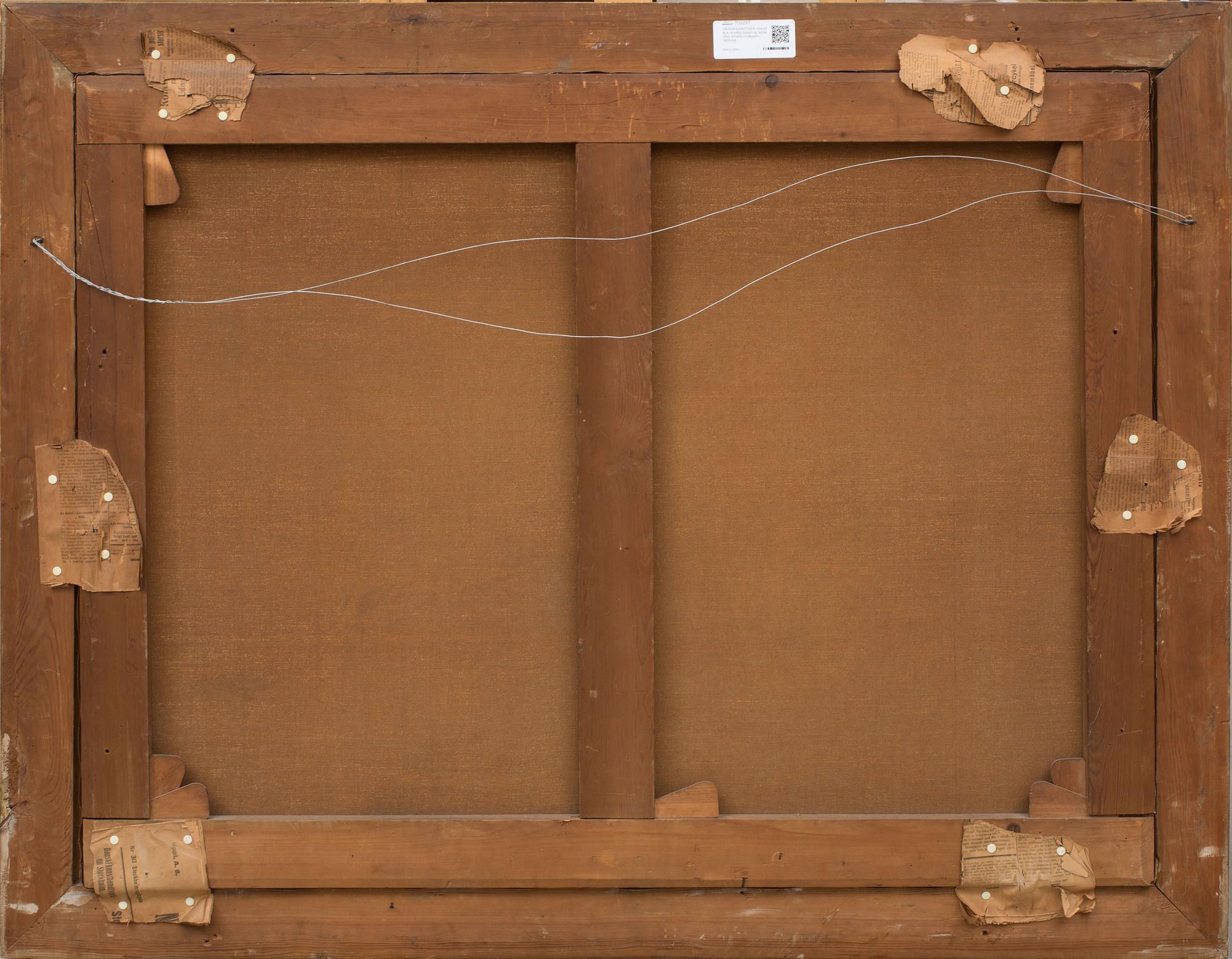 OKÄND KONSTNÄR, olja på duk, otydlig signering, kopia efter Amalia Lindegren. 1800-tal.