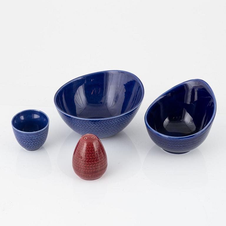 Hertha Bengtson, a 35-piece 'Blå eld' flintware service, Rörstrand.