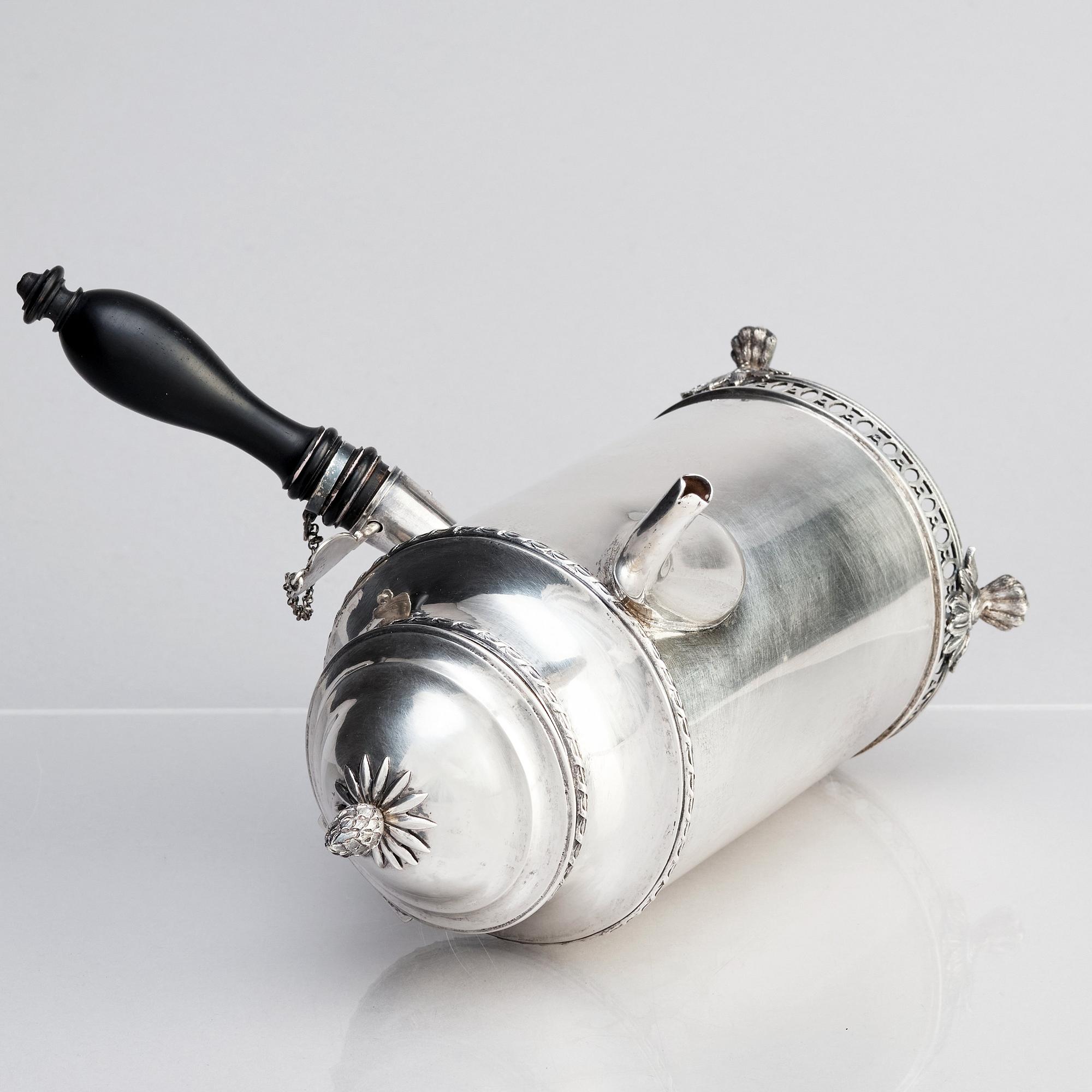 A Swedish silver coffee-pot, mark of Stephan Westerstråhle, Stockholm 1797.