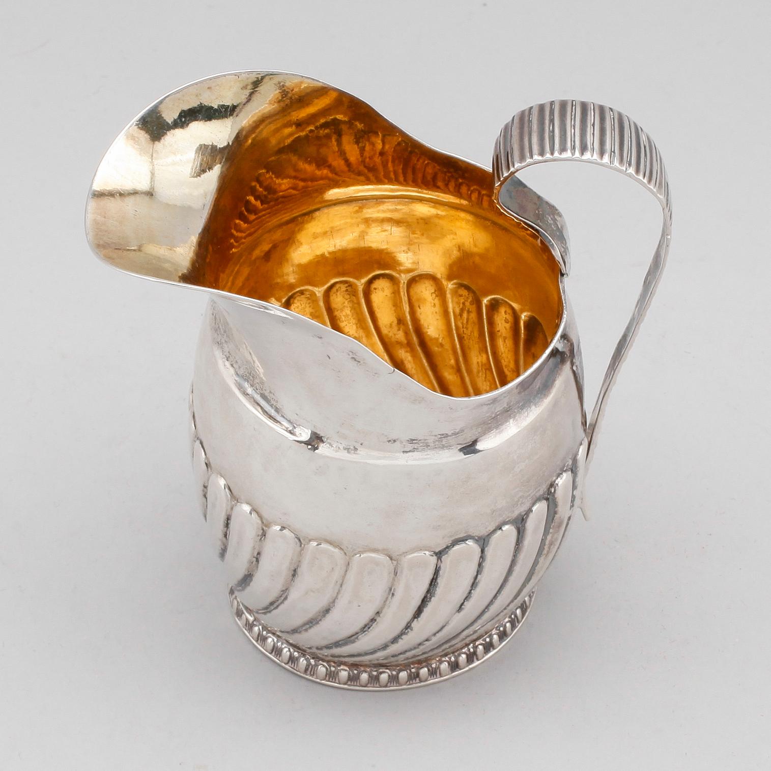 GRÄDDKANNA, silver, Carl Magnus Ryberg, Stockholm 1829. Vikt ca 87 gram.