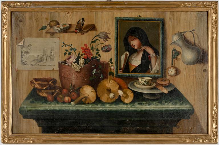 Still life with trompe l´oeil.