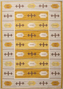 MATTA, rölakan, monogramsignerad AGS (Anna-Greta Sjöquist). 1900-talets mitt. Ca 233 x 165 cm.