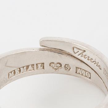 THERESIA HVORSLEV, two sterling silver rings.