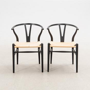 Hans J. Wegner, chairs, 10 pcs, CH-24 "The Y Chair" Carl Hansen & Son Denmark 21st century.