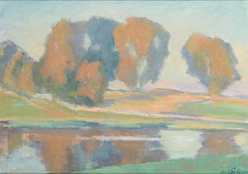 Werner Åström, olja på duk, signerad.