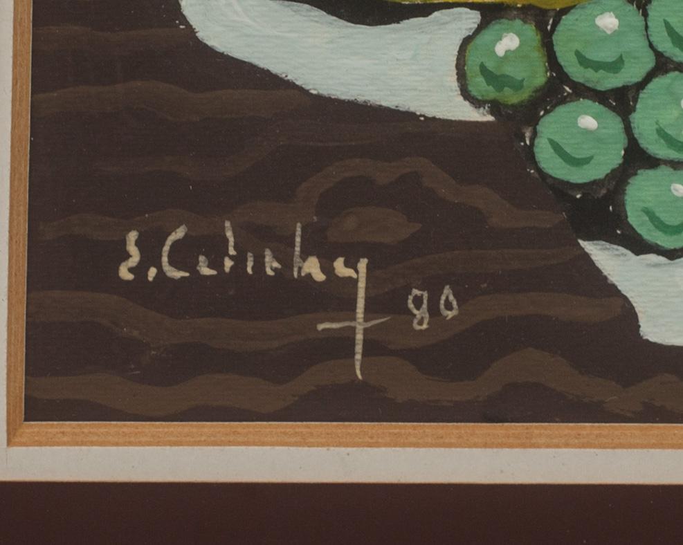 ERIC CEDERBERG, gouache på papper, signerad och daterad 80.