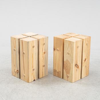 Jack Dalla Santa, a pair of stools, for Layered, his own studio, 21st Century.